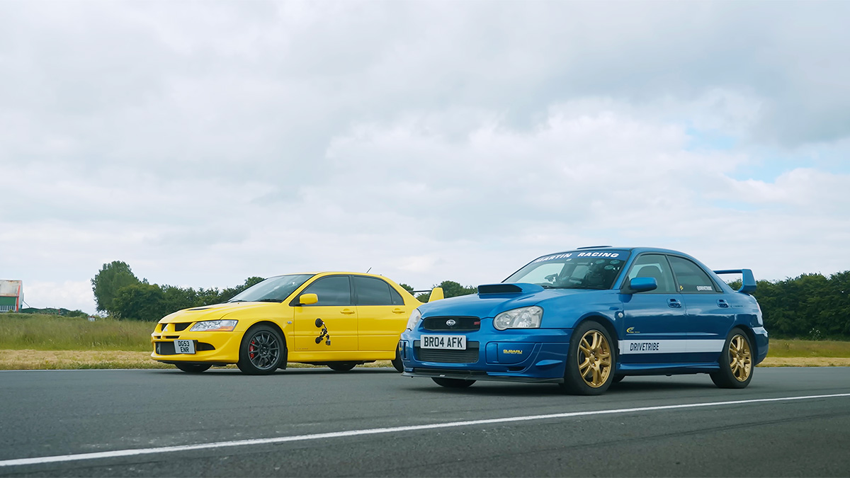 (VIDEO) Renumitele Mitsubishi Lancer Evo şi Subaru Impreza WRX STi din emisiunea The Grand Tour şi-au dat din nou un duel